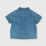 Boy's denim short-sleeves shirt, blue Boy's denim short-sleeves shirt, blue