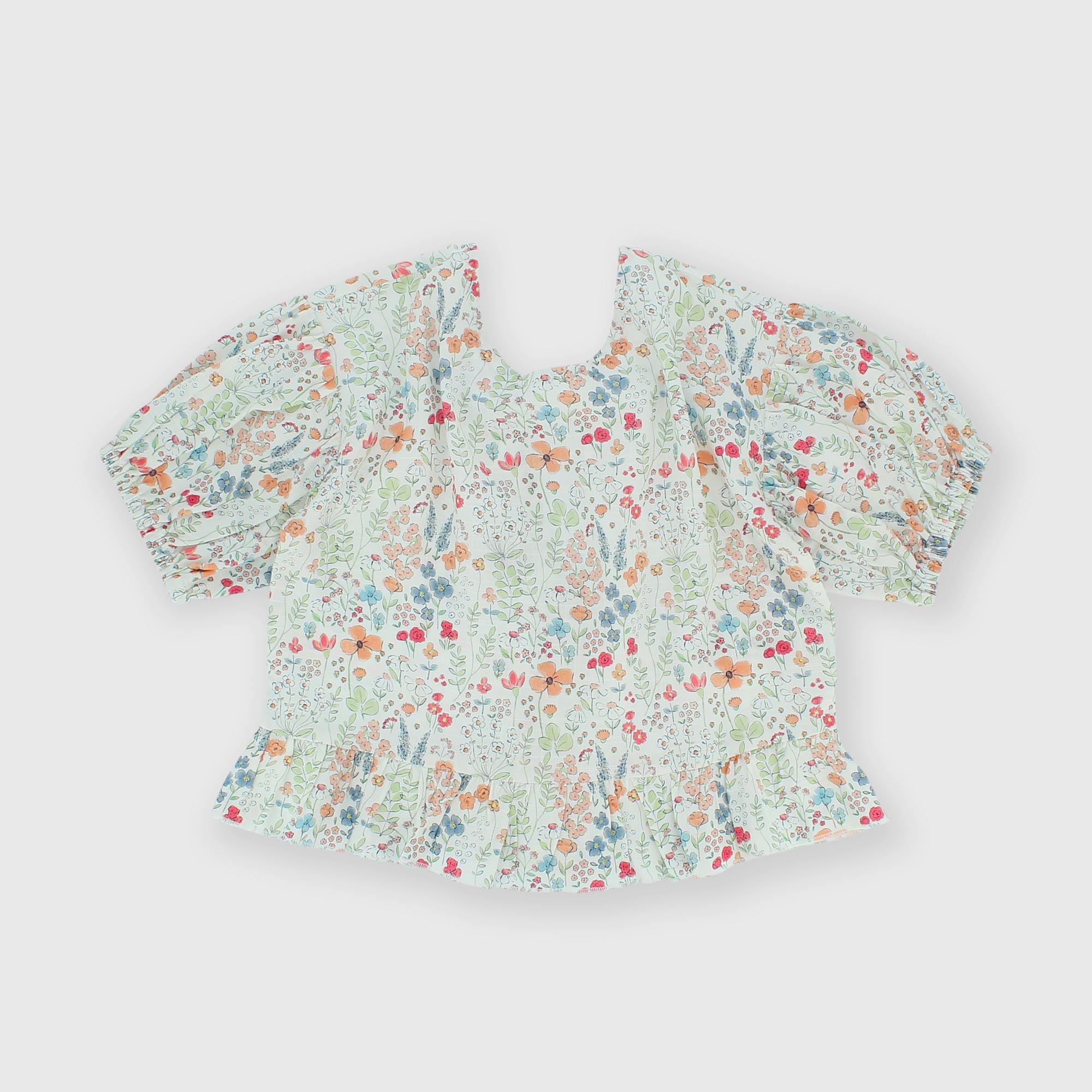 Primigi Blusa in viscosa a maniche corte da bambina, bianco, Taglia 12