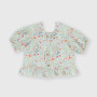 Blusa de viscosa mangas cortas para niña, blanco Blusa de viscosa mangas cortas para niña, blanco