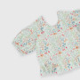 Blusa de viscosa mangas cortas para niña, blanco Blusa de viscosa mangas cortas para niña, blanco
