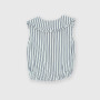 Blusa in cotone giromanica da bambina, blu Blusa in cotone giromanica da bambina, blu