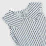 Blusa in cotone giromanica da bambina, blu Blusa in cotone giromanica da bambina, blu