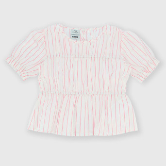 Girl's coton top, white Girl's coton top, white