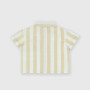 Camisa de algodón mangas cortas para bebé, beige Camisa de algodón mangas cortas para bebé, beige