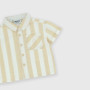 Camisa de algodón mangas cortas para bebé, beige Camisa de algodón mangas cortas para bebé, beige