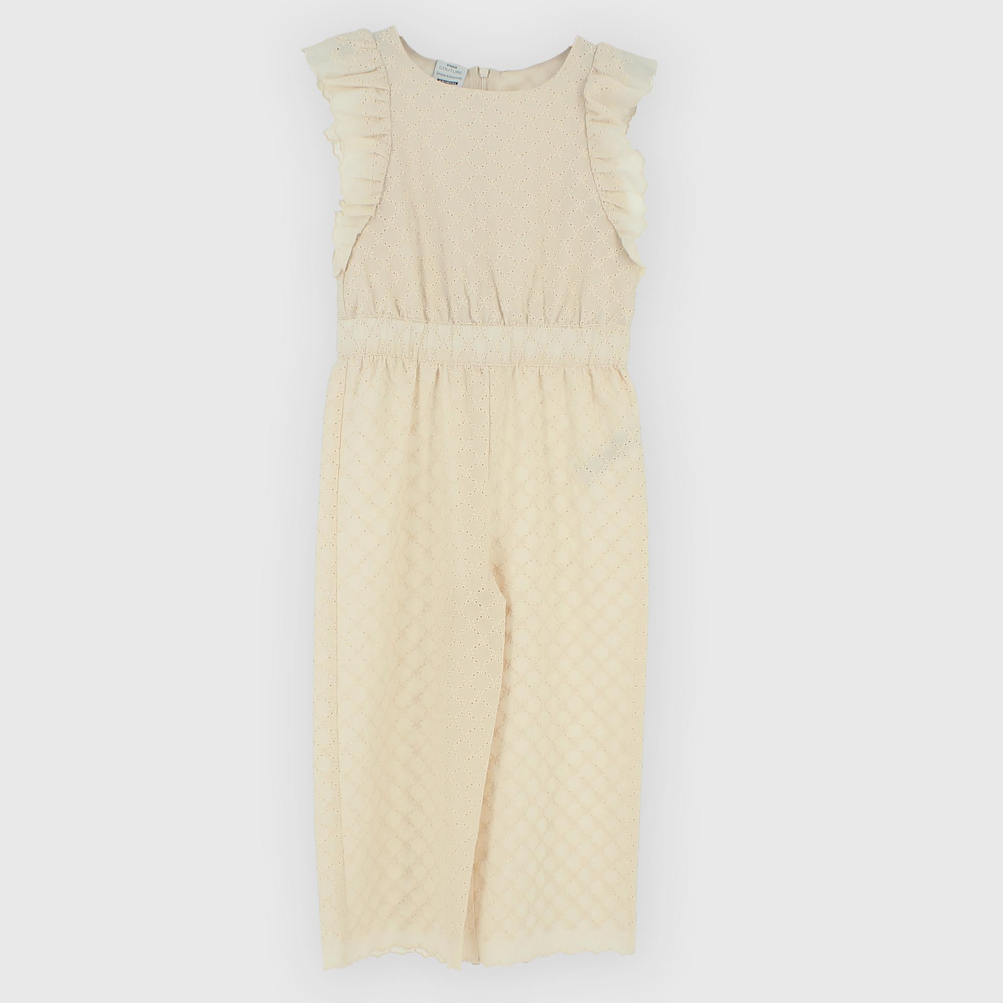 Girl's lace salopette, pink