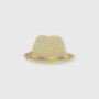 Straw hat for girl, beige Straw hat for girl, beige