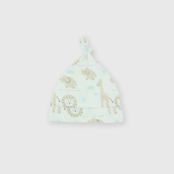 Interlock cap for newborn, white Interlock cap for newborn, white