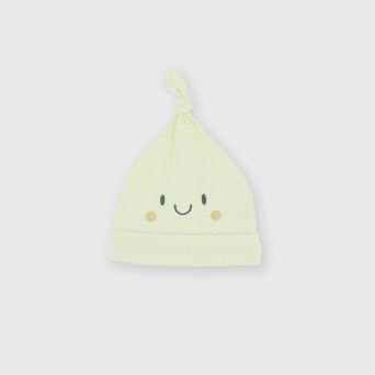 Interlock cap for newborn, beige Interlock cap for newborn, beige