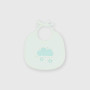 Cotton bib for newborn, boy,  white Cotton bib for newborn, boy,  white