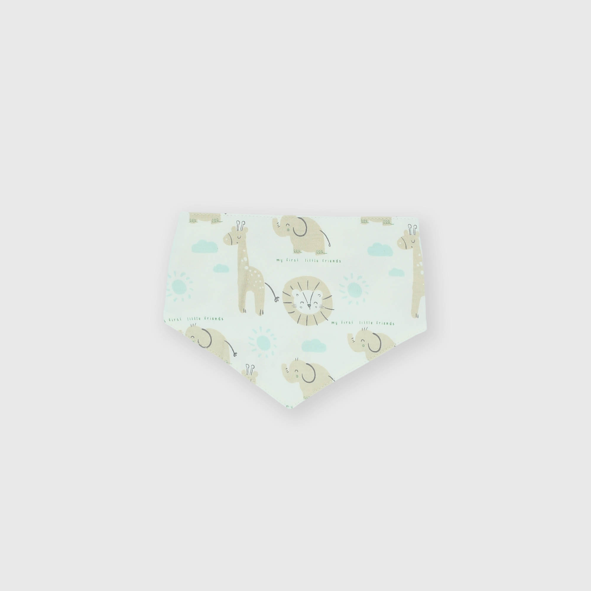 Bavette en coton nouveau-né, blanc