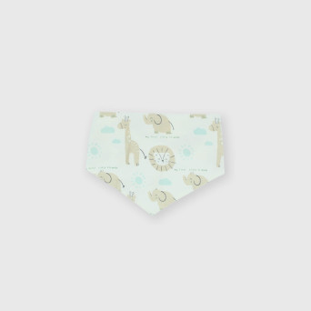 Cotton bib for newborn, boy,  white Cotton bib for newborn, boy,  white