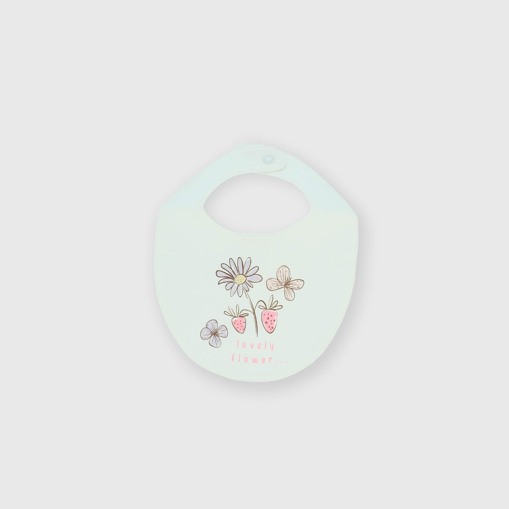 Cotton bib for newborn, girl,  white