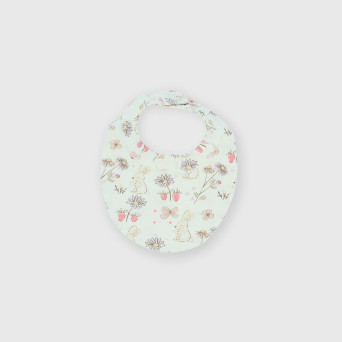 Bavette en coton nouveau-née, blanc Bavette en coton nouveau-née, blanc