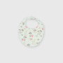 Cotton bib for newborn, girl,  white Cotton bib for newborn, girl,  white