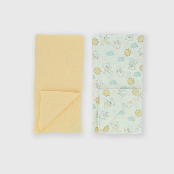 Pack de dos mantas de bebé, amarillo Pack de dos mantas de bebé, amarillo