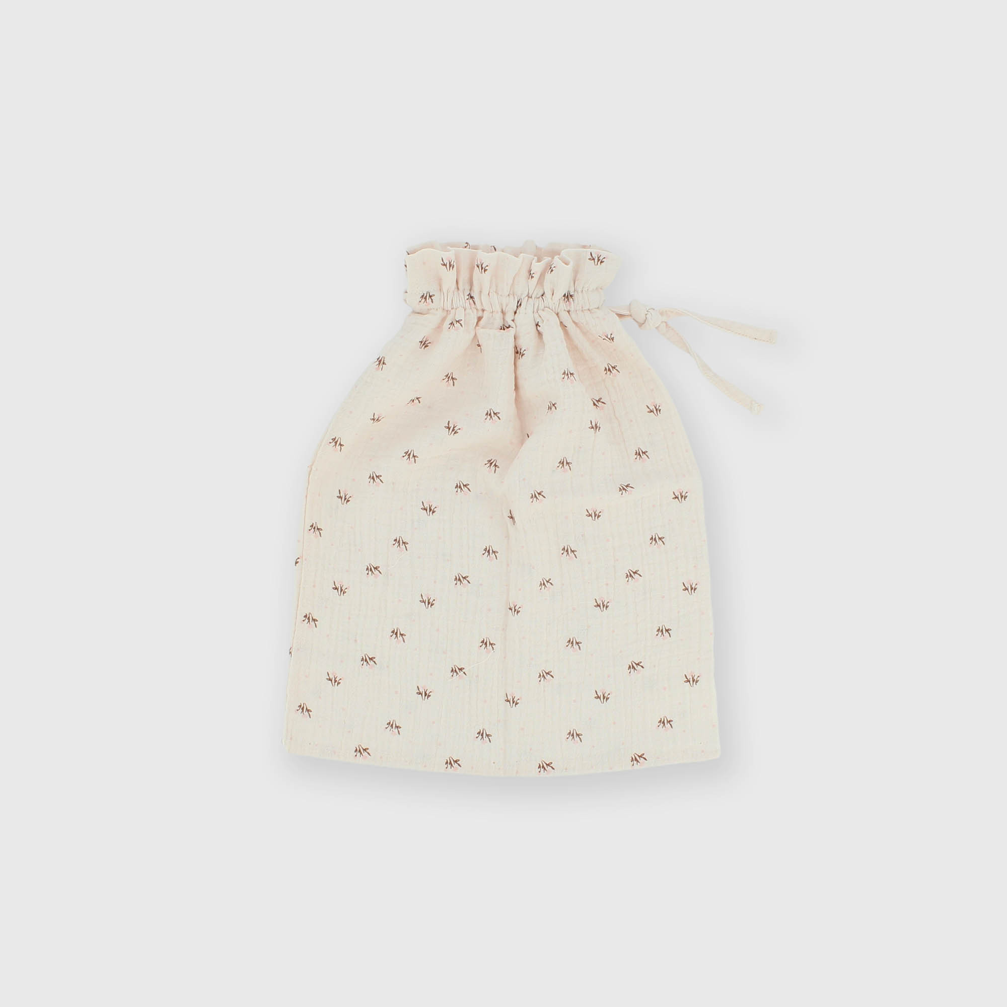 Birth bag in coton gauze for newborn, pink