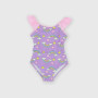 Girls' one-piece swimsuit, violet Girls' one-piece swimsuit, violet