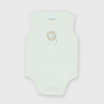 Newborn boy ribbed bodysuit, white Newborn boy ribbed bodysuit, white