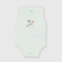 Body in costina da neonata, bianco Body in costina da neonata, bianco