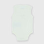 Body in costina da neonata, bianco Body in costina da neonata, bianco