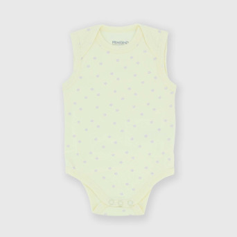 Newborn girl Interlock bodysuit, beige Newborn girl Interlock bodysuit, beige