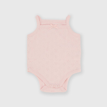 Newborn girl ribbed bodysuit, pink Newborn girl ribbed bodysuit, pink
