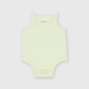 Newborn girl ribbed bodysuit, beige Newborn girl ribbed bodysuit, beige