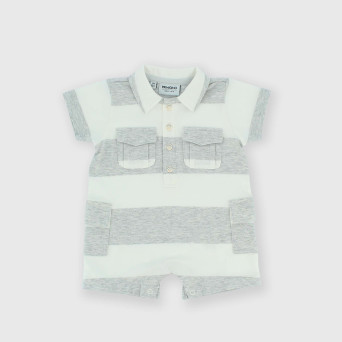 Newborn Jersey rompers, grey Newborn Jersey rompers, grey