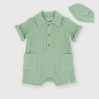 Two-piece suit for newborn, green Two-piece suit for newborn, green