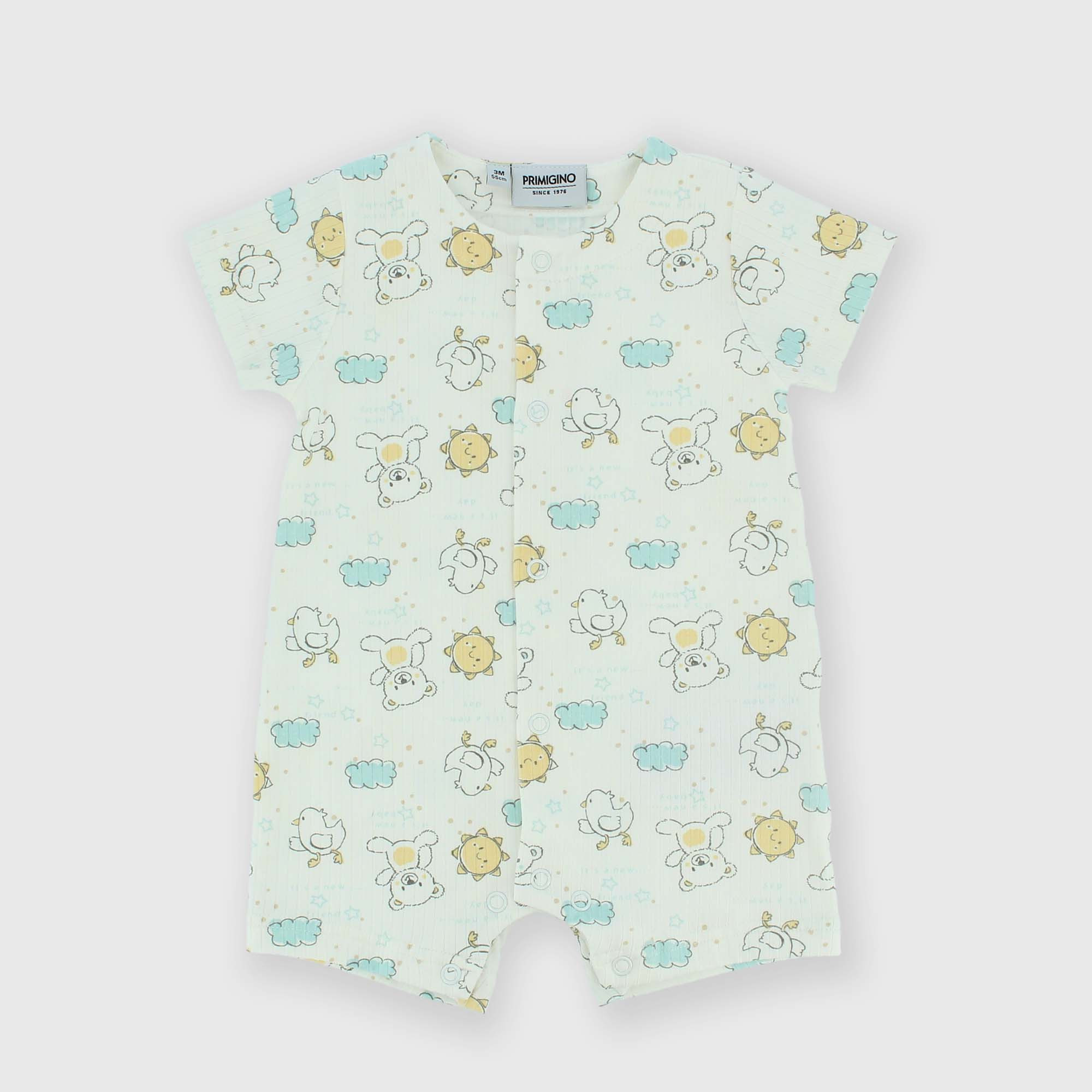 Primigi Pagliaccetto in costina da unisex, bianco, Taglia 1M