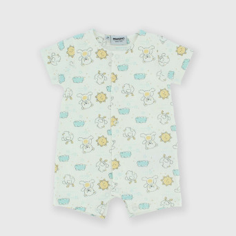 Pelele canalé unisex, blanco Pelele canalé unisex, blanco