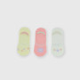 Pack of three pairs of girls' short socks, white Pack of three pairs of girls' short socks, white