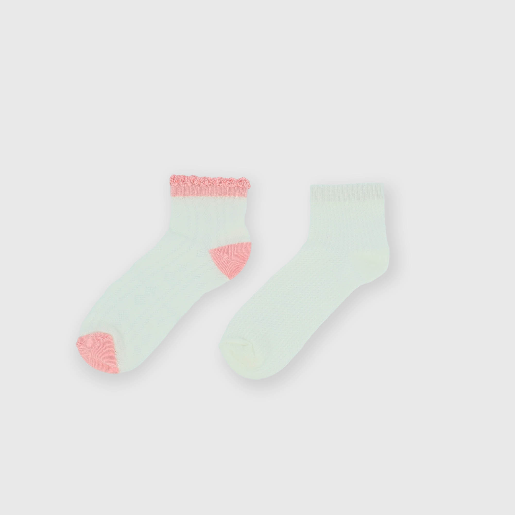 Pack of two pairs of girls' socks, white