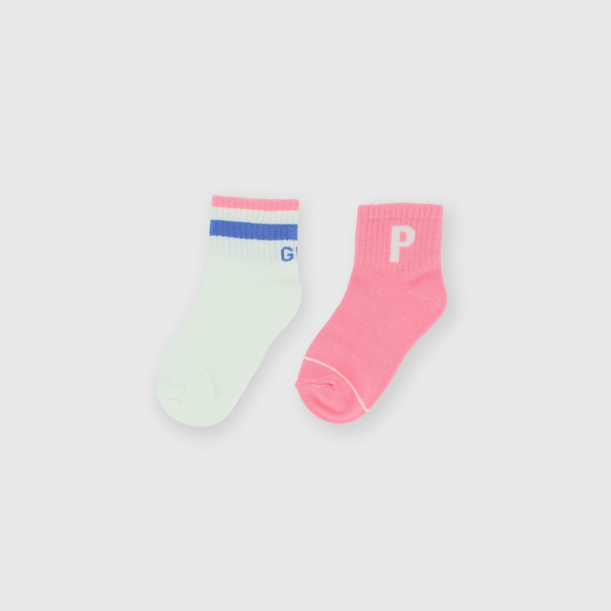 Paquet pour deux paires de bas pour fille, rose