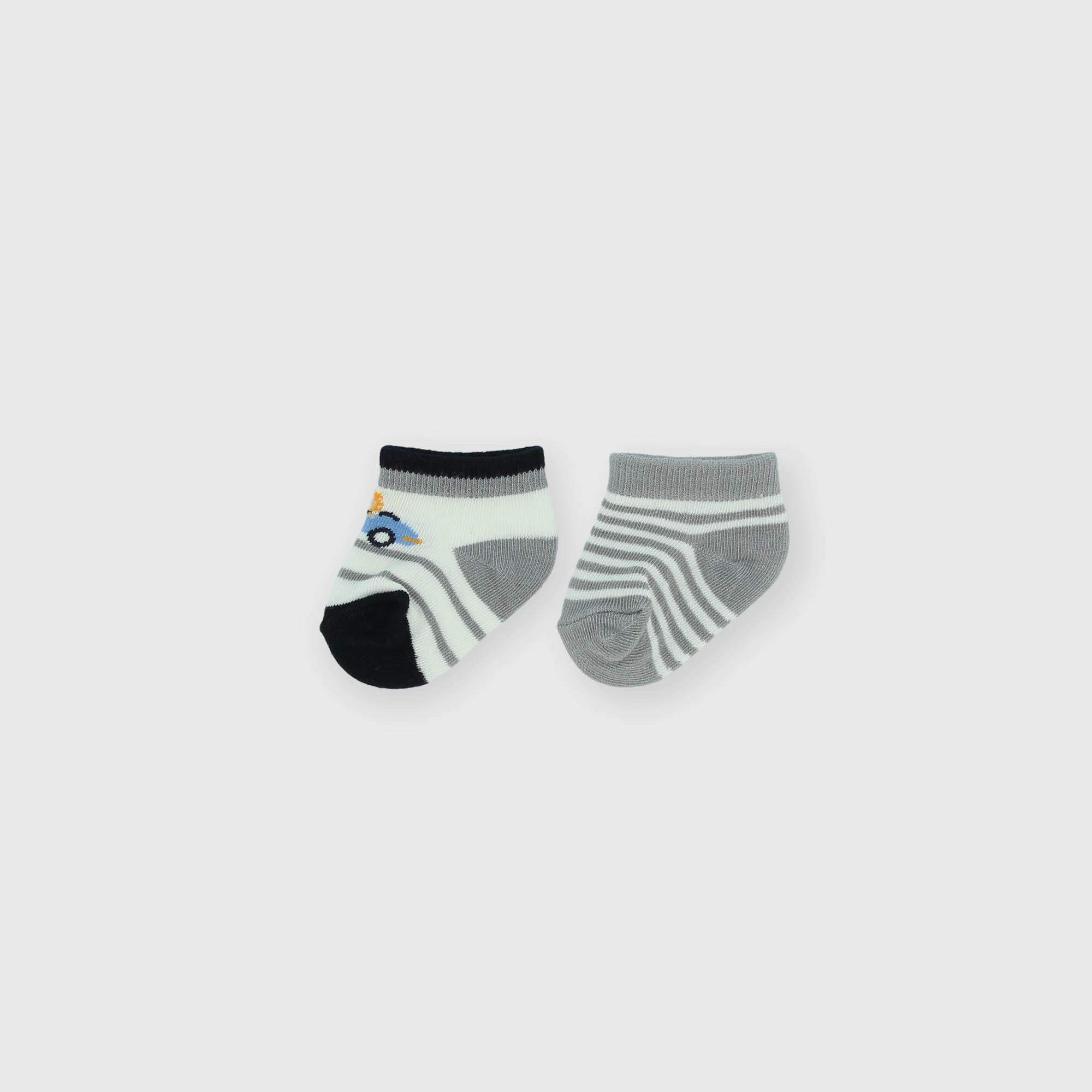 Pack of two pairs newborn socks, white