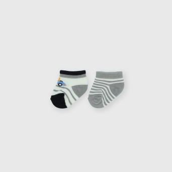 Paquet avec deux paires de bas pour nouveau-né, blanc Paquet avec deux paires de bas pour nouveau-né, blanc