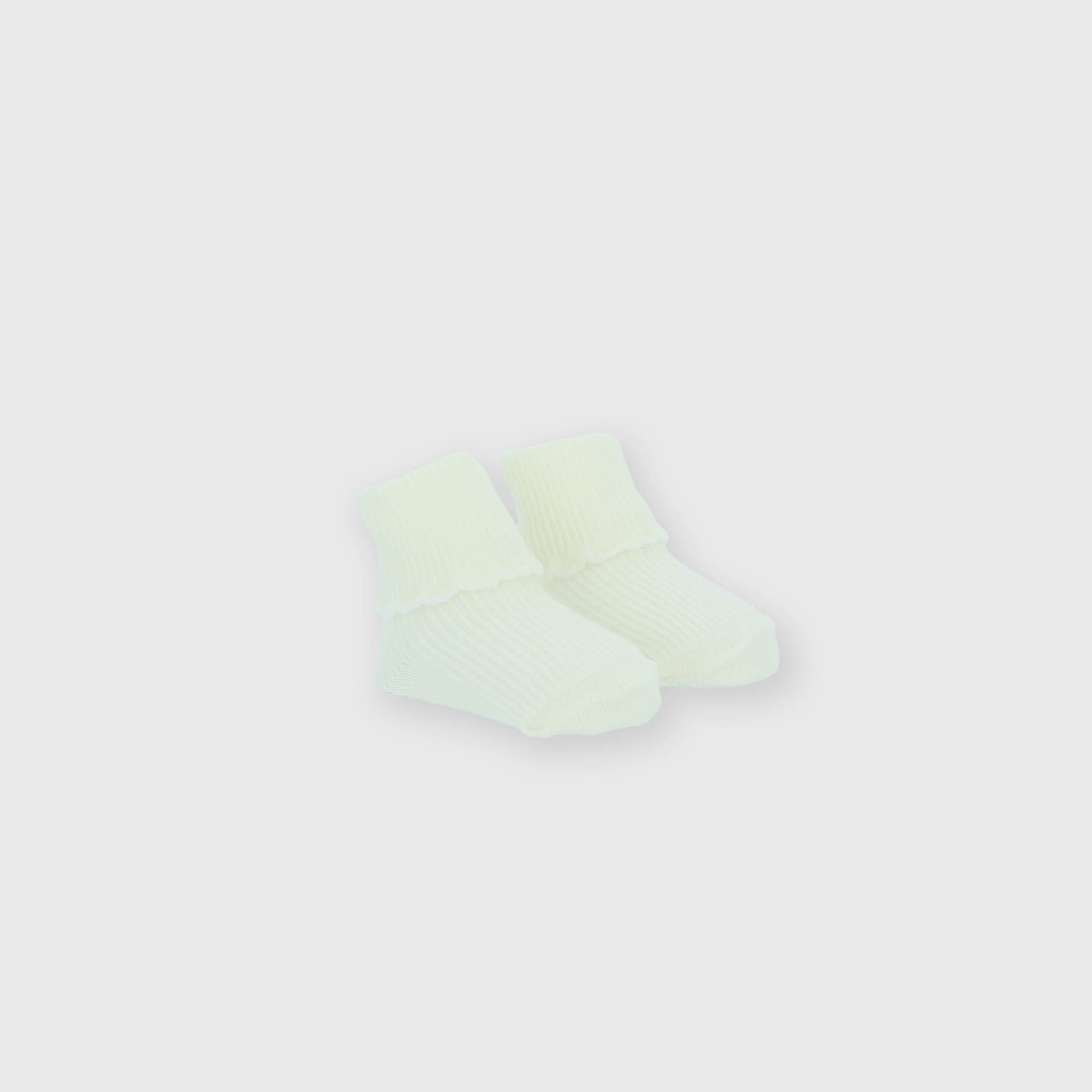 Newborn short socks, white