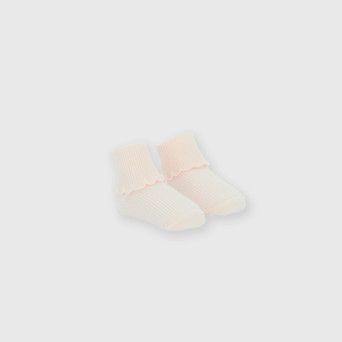 Newborn short socks, pink Newborn short socks, pink