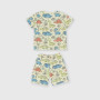 Pyjamas en jesey fille, beige Pyjamas en jesey fille, beige