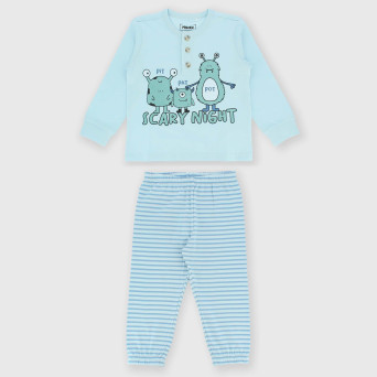 Boy's Jersey pyjamas, blue Boy's Jersey pyjamas, blue