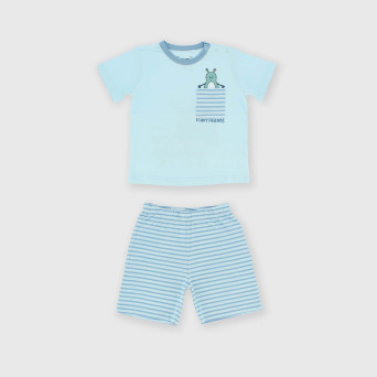 Boy's Jersey pyjamas, blue Boy's Jersey pyjamas, blue