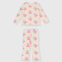 Pijama canalé de niña, rosa Pijama canalé de niña, rosa