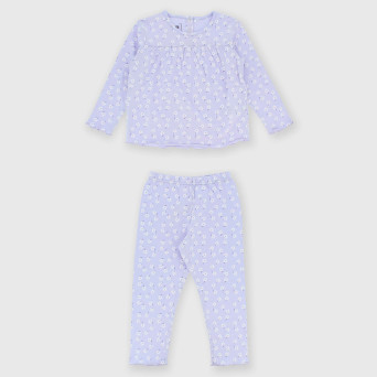 Girl's Jersey pyjamas, violet Girl's Jersey pyjamas, violet