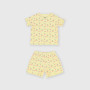 Girl's ribbed pyjamas, yellow Girl's ribbed pyjamas, yellow