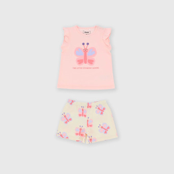 Girl's Jersey pyjamas, pink Girl's Jersey pyjamas, pink