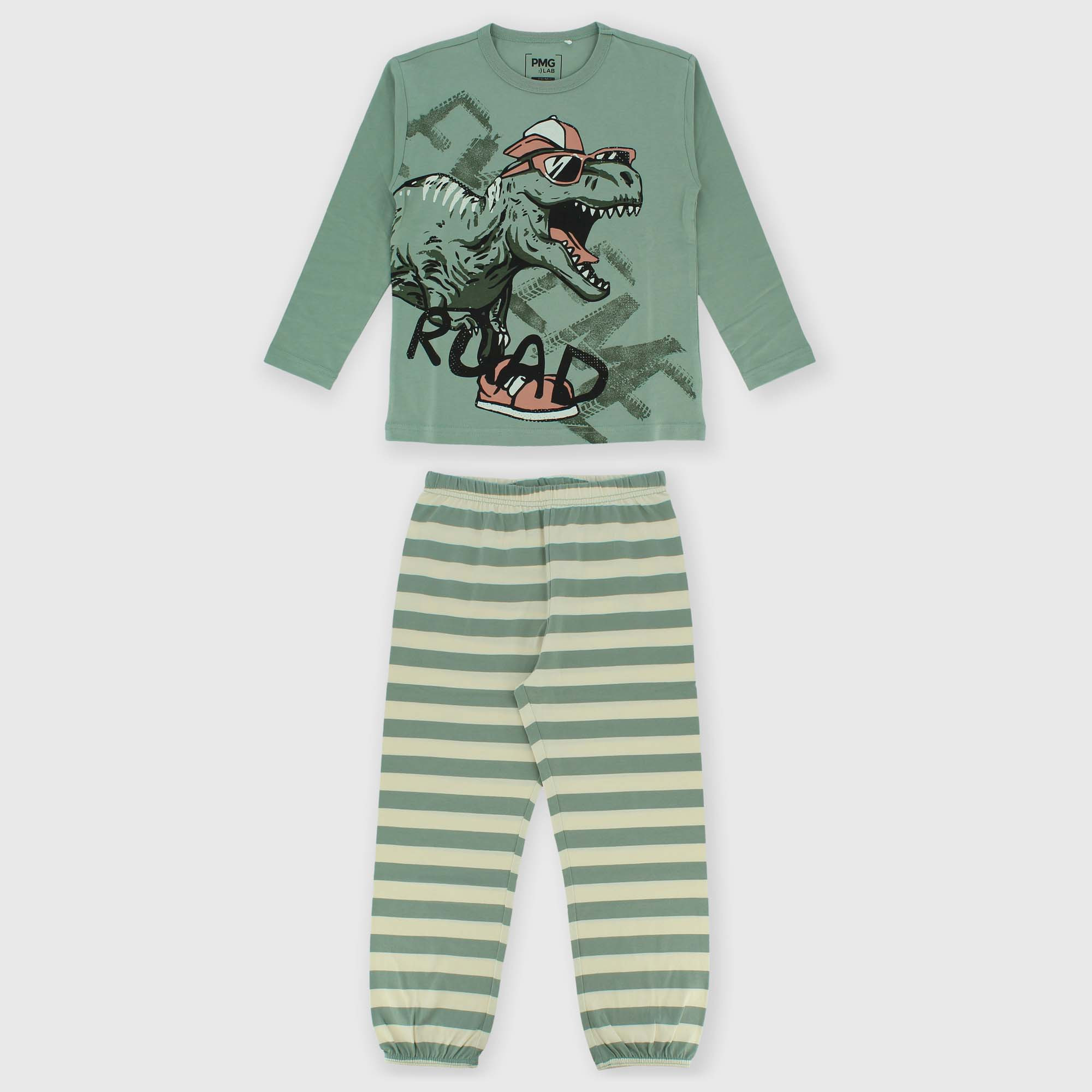 Primigi Pigiama in jersey da bambino, verde, Taglia 12