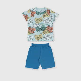 Boy's Jersey pyjamas, blue Boy's Jersey pyjamas, blue