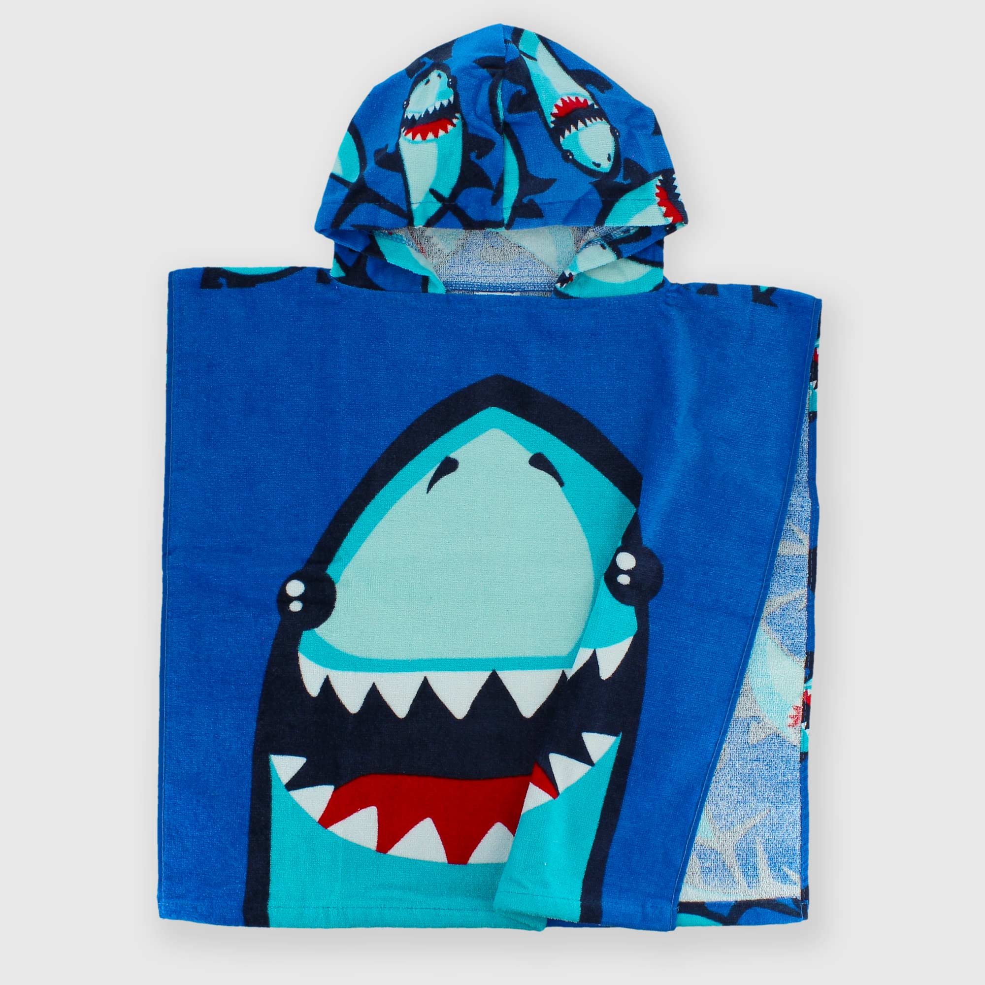 Albornoz de rizo esponjoso para niño, azul