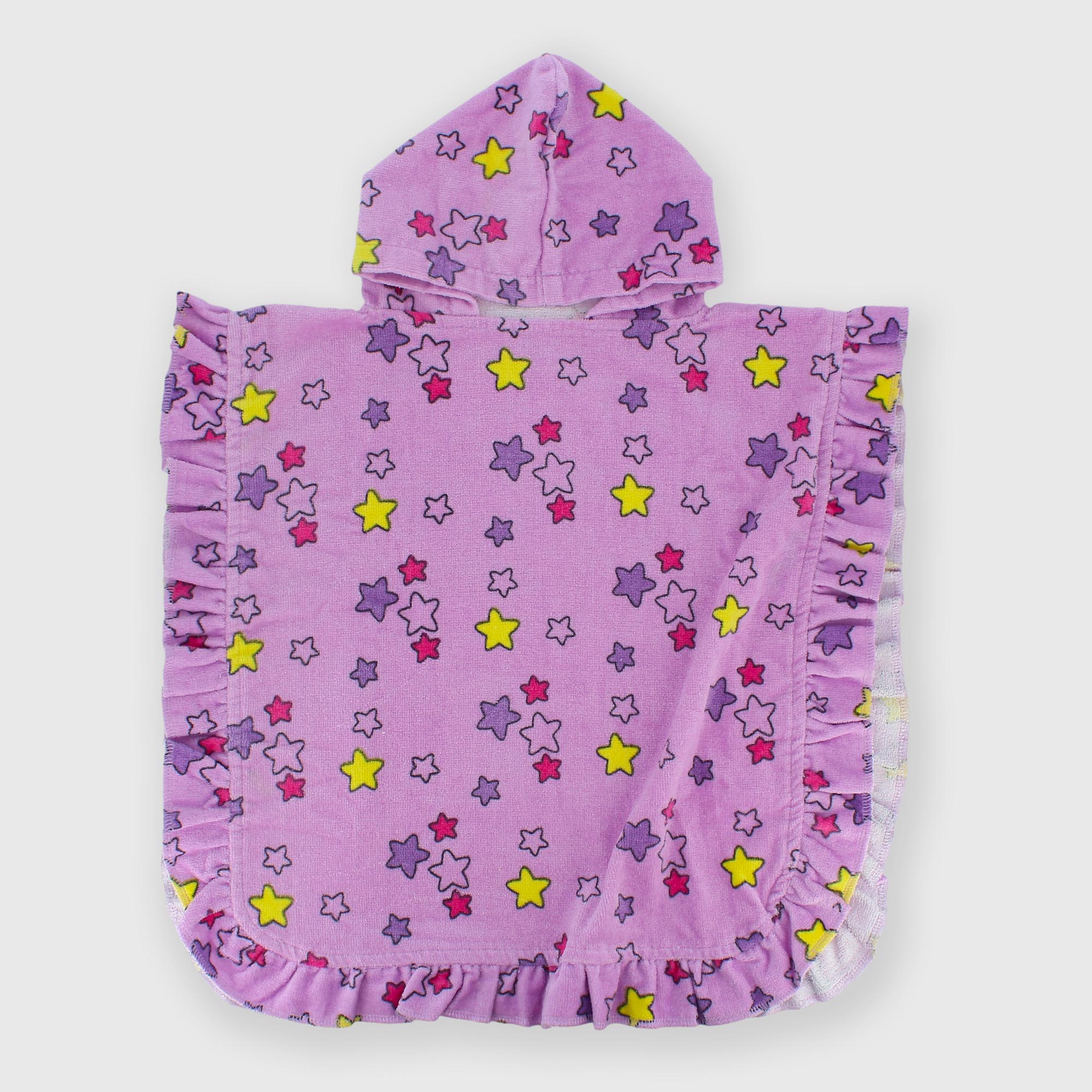 Terry bathrobe for girl, multicolor